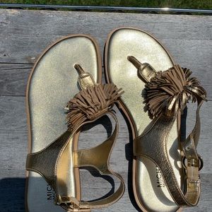 Michael Kors metallic gold sandals